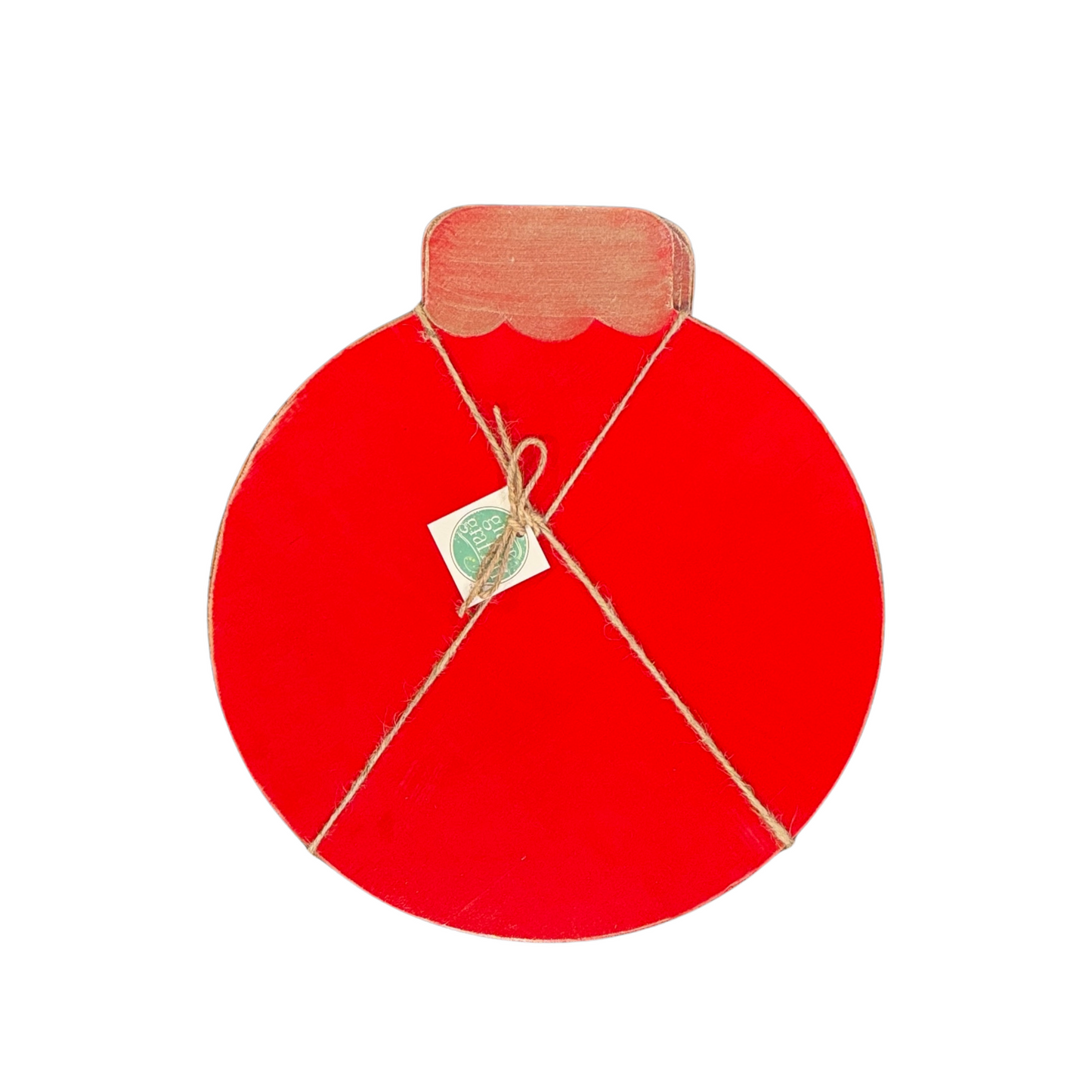 Handcrafted Red Ball Ornament Wooden Placemats - Set of 4