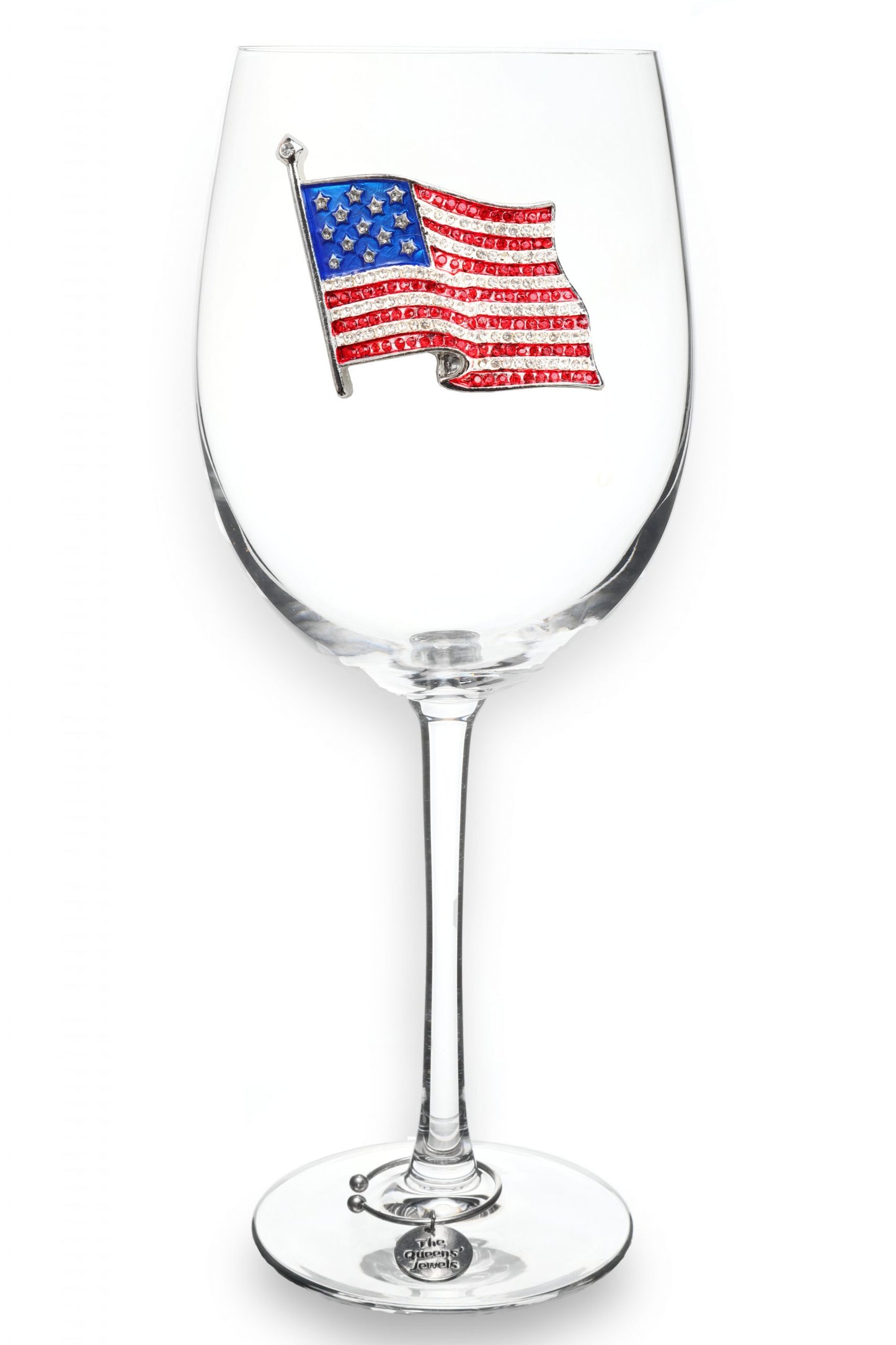 American Flag Jeweled Stemmed Glassware