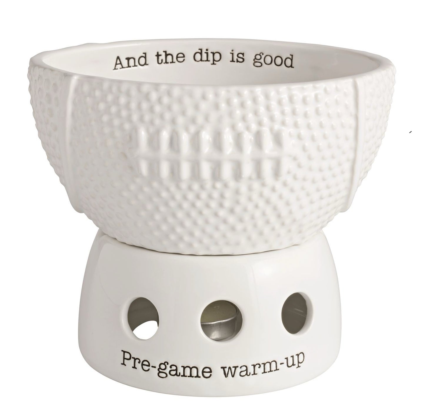 Mud Pie Football Tidbit Warmer Set