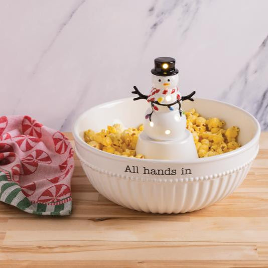 Mud Pie Snowman Light-Up Sitter