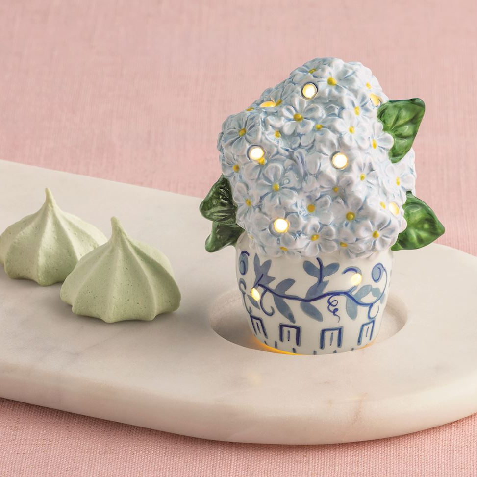 Mud Pie Hydrangea Light-Up Sitter