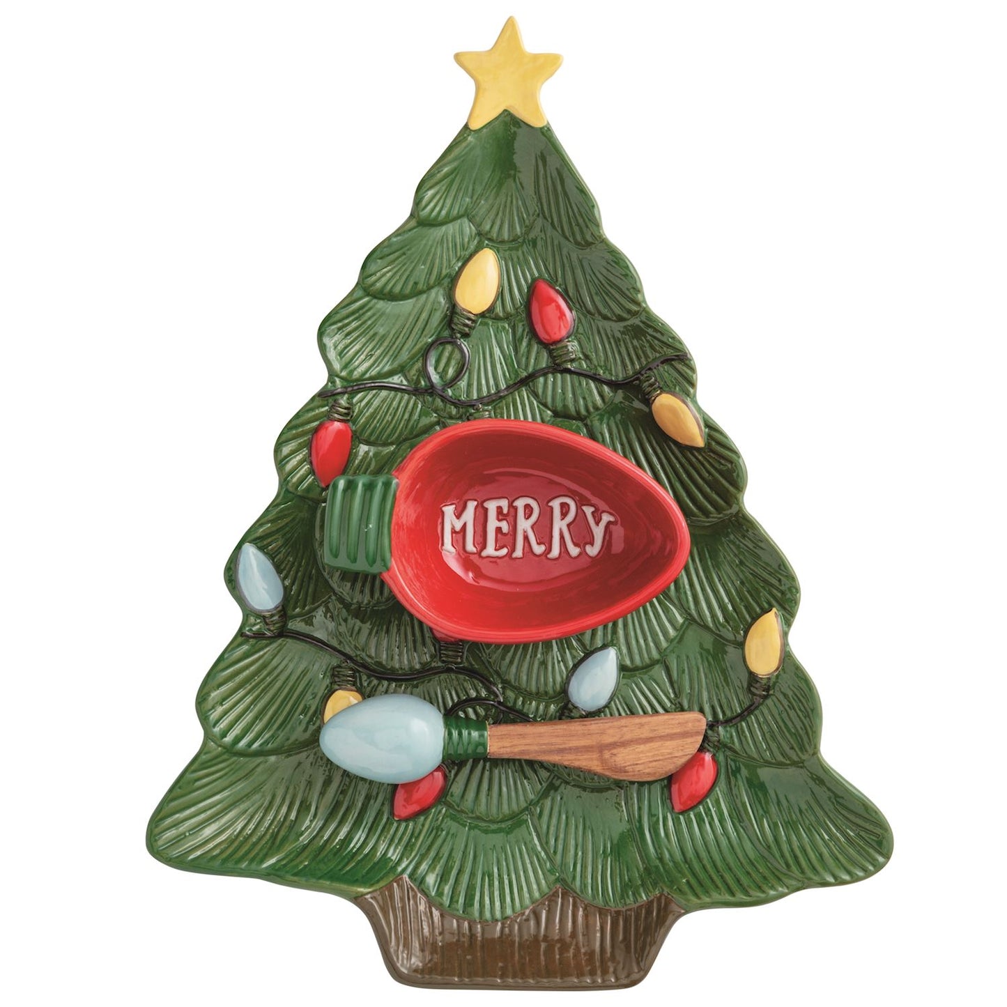 Mud Pie Farm Christmas Tree Chip & Dip