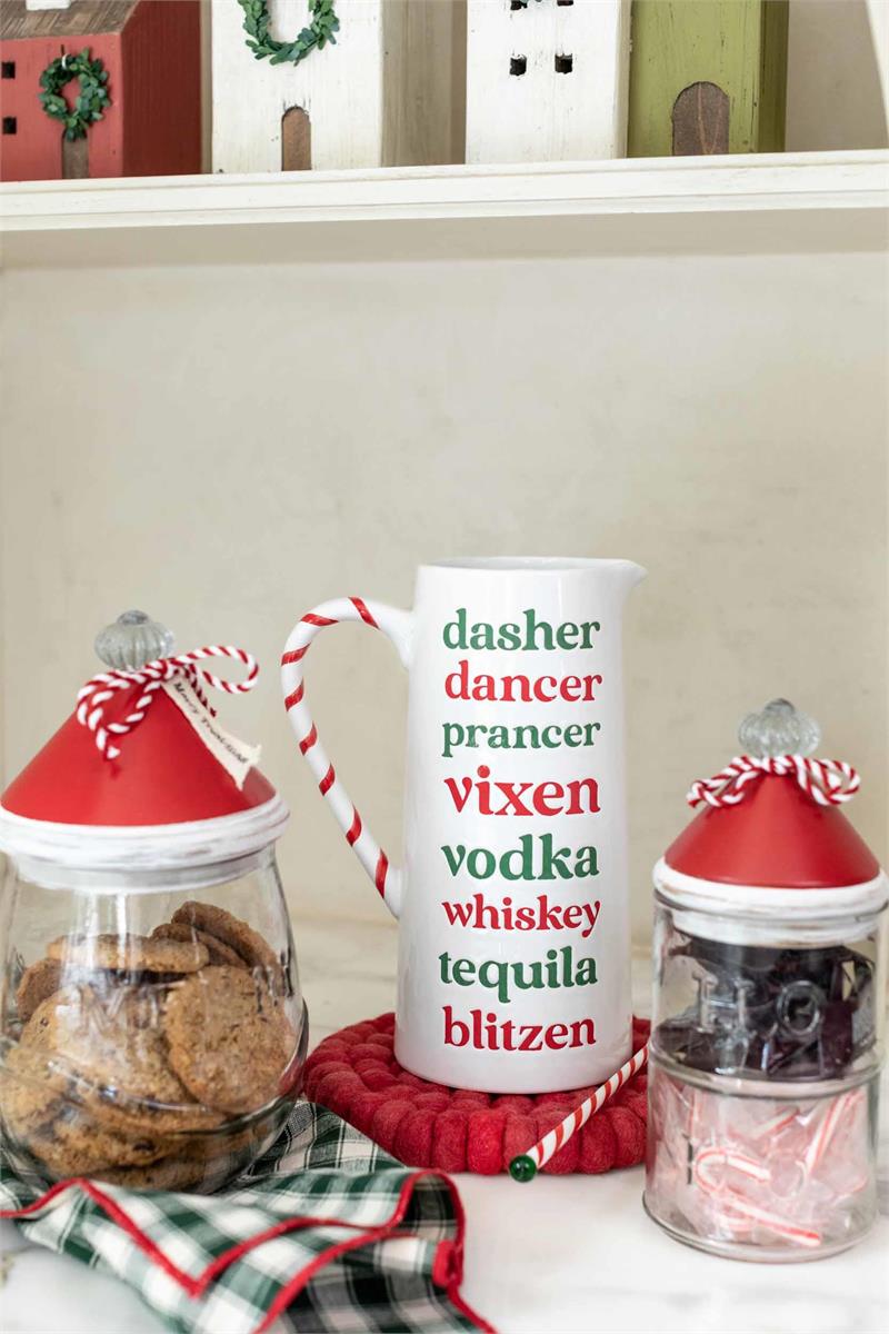 Mud Pie Christmas Cocktail Pitcher Set