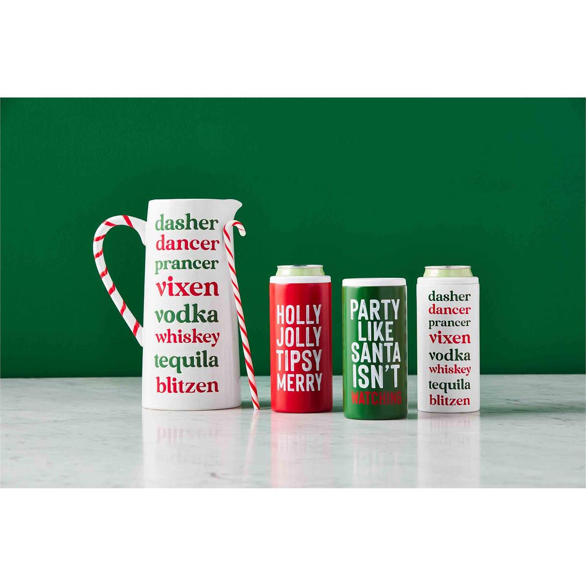 Mud Pie Christmas Cocktail Pitcher Set