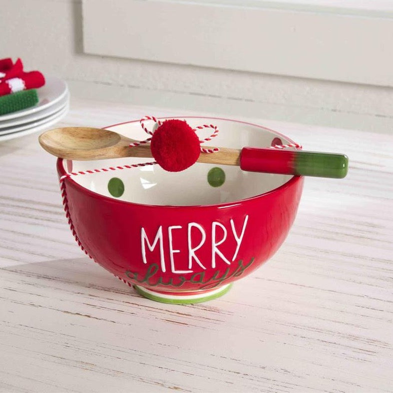 Mud Pie Merry Always Bowl Set