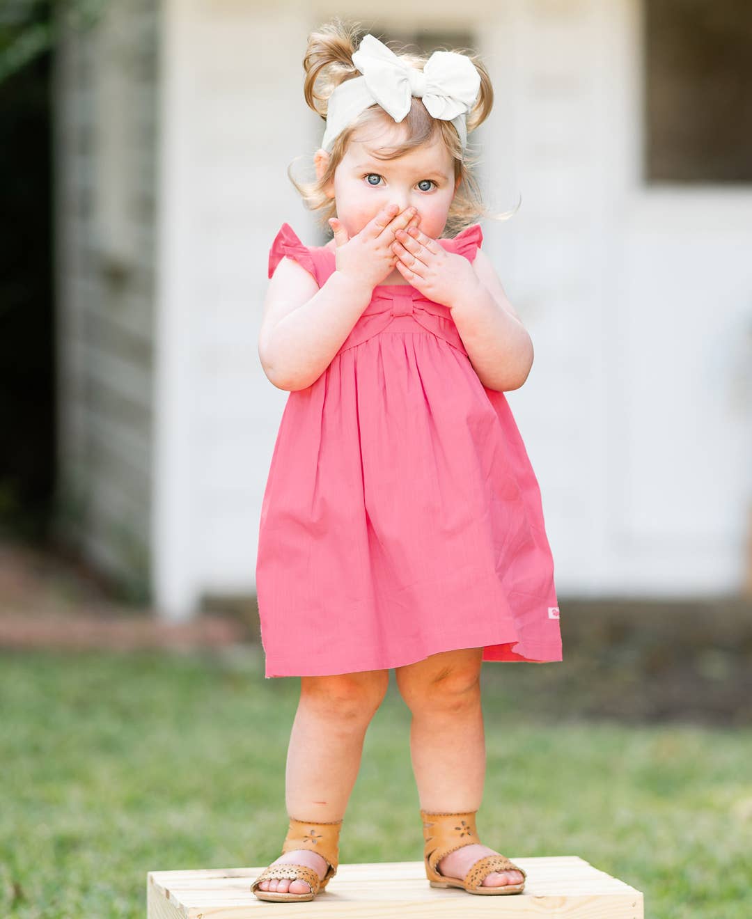 Girls White Big Bow Headband