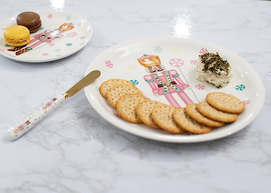 Mary Square Nutcracker Platter with Spreader