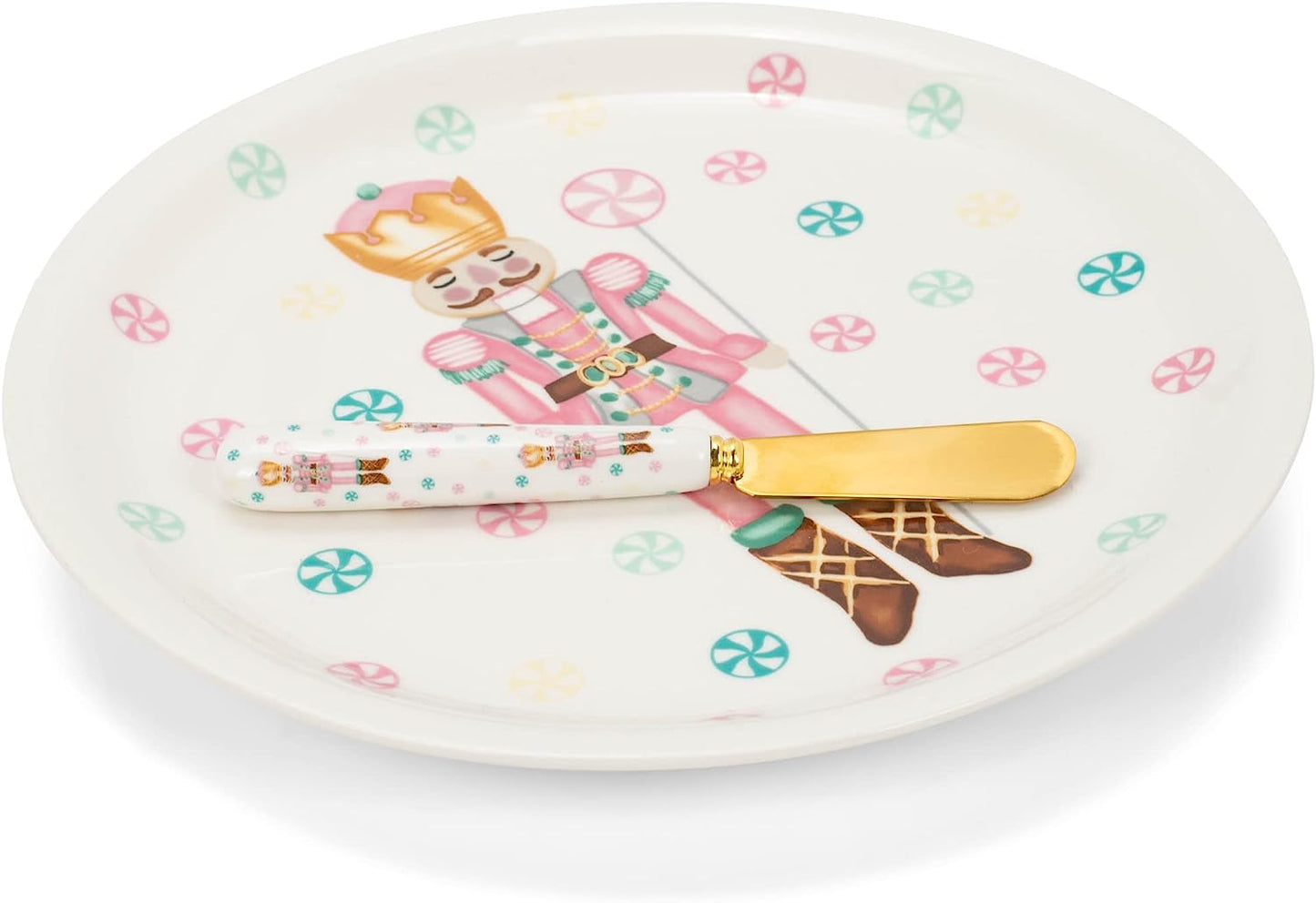 Mary Square Nutcracker Platter with Spreader