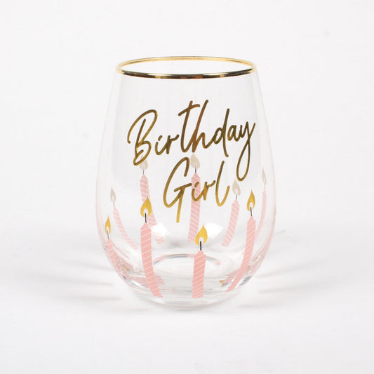 8 Oak Lane 8 Oak Lane Birthday Girl Stemless Wine Glass | CeCe's Home & Gifts