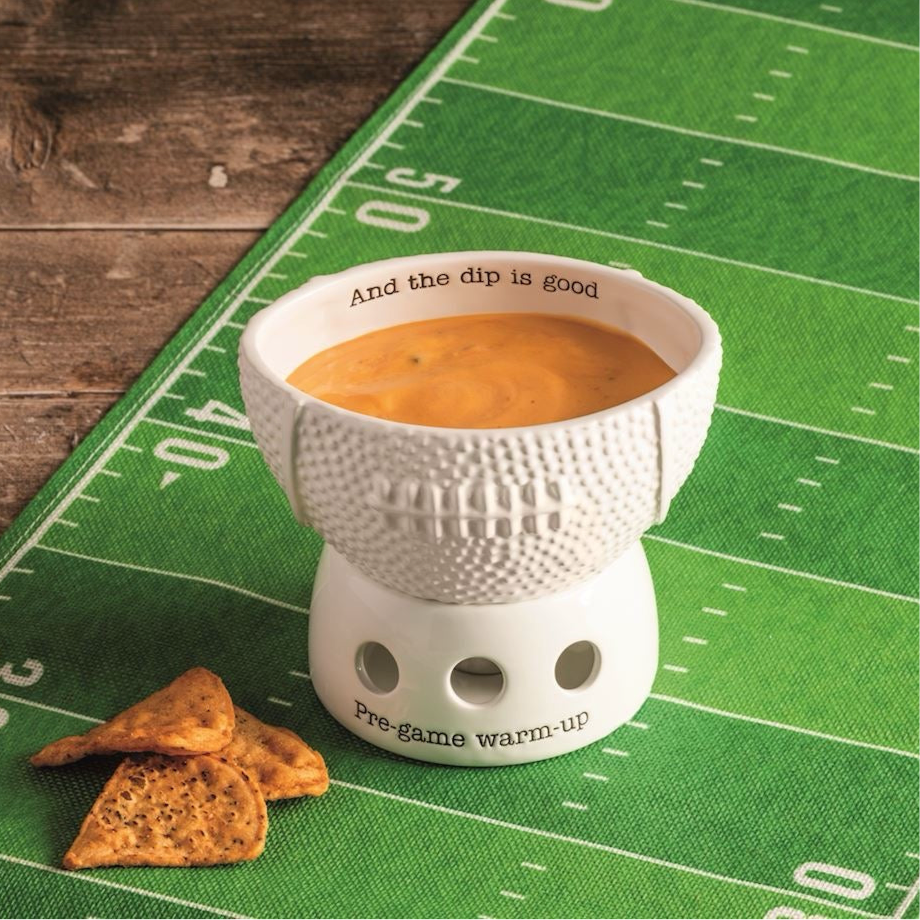 Mud Pie Football Tidbit Warmer Set