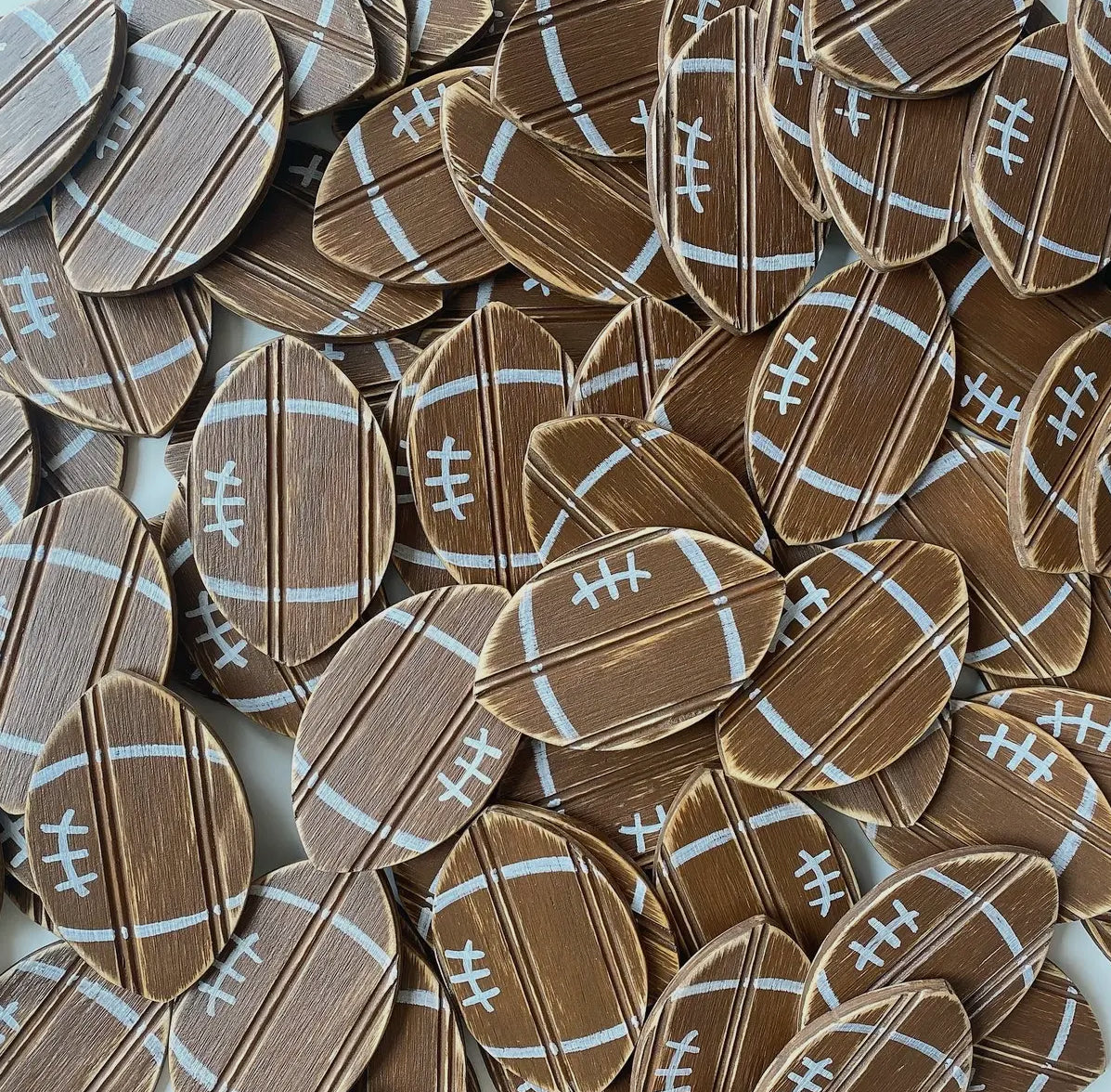 Handcrafted Wooden Football Coasters - Set of 4