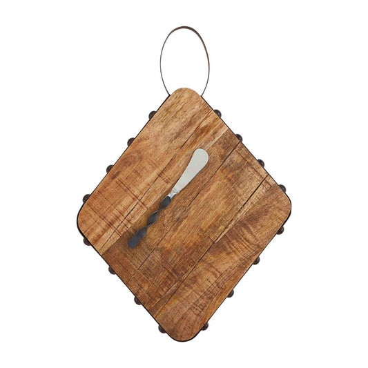 Mud Pie Diamond Wood Metal Bead Board Set