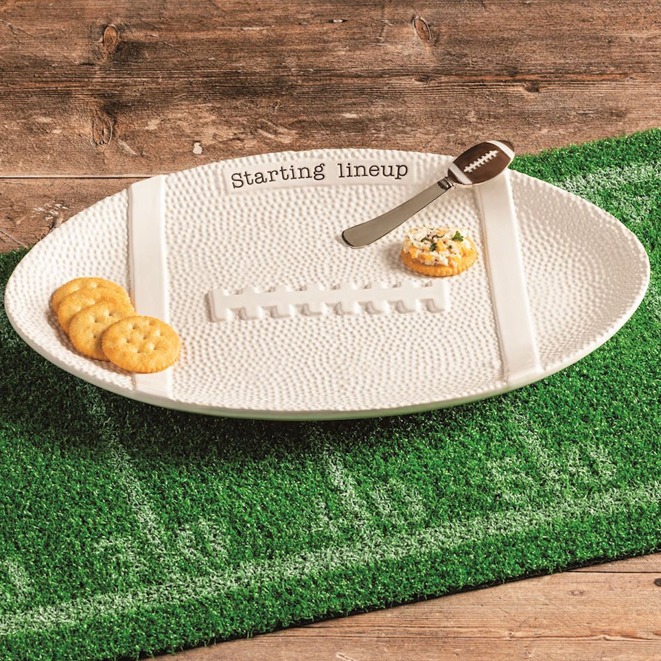 Mud Pie Football Platter Set