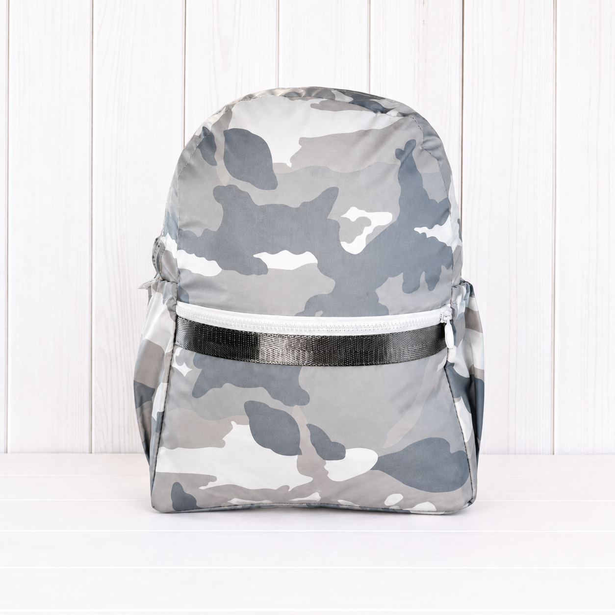 Monogrammed Wipeable Snow Camo Wipeable Medium Backpack