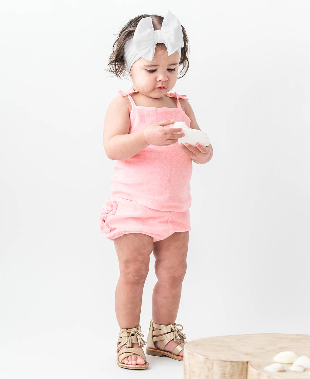 Girls White Big Bow Headband