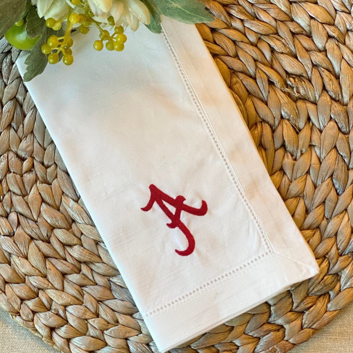 CeCe's Home & Gifts Alabama Crimson Tide Linen Dinner Napkins | CeCe's Home & Gifts