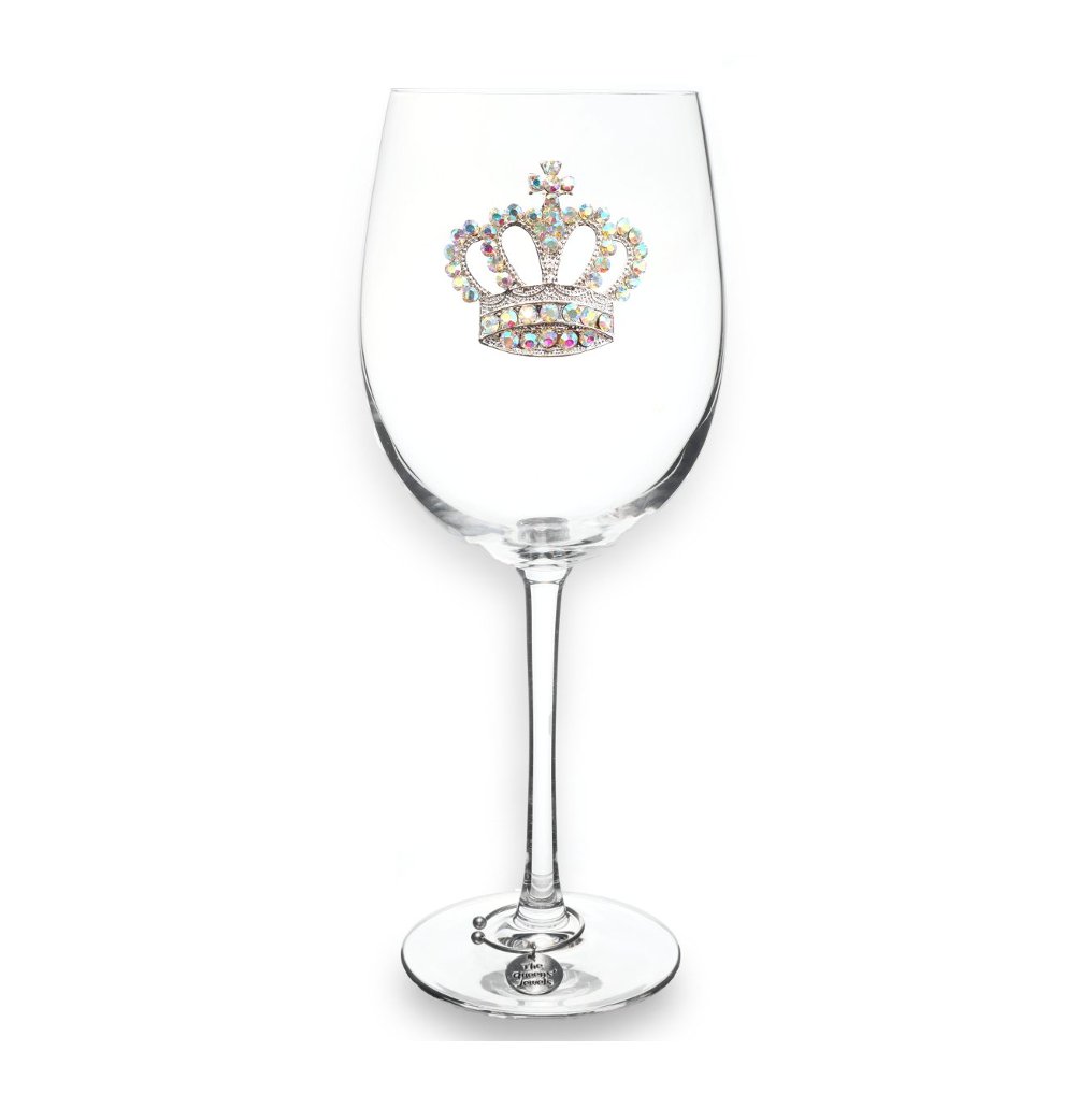 The Queens' Jewels Aurora Borealis Crown Jeweled Stemmed Glassware | CeCe's Home & Gifts