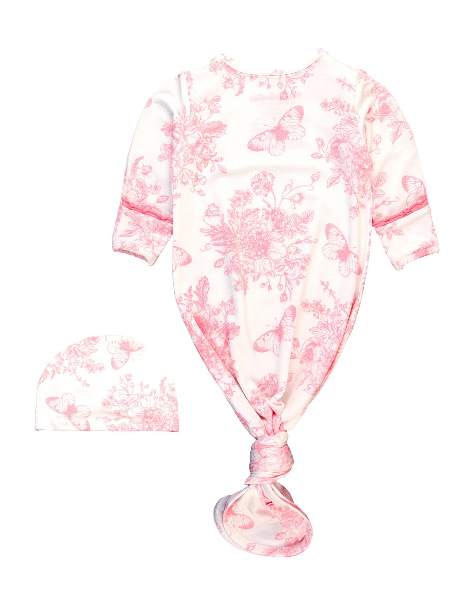 Baby Girls Pink Toile Bamboo Knotted Sleep Gift Set