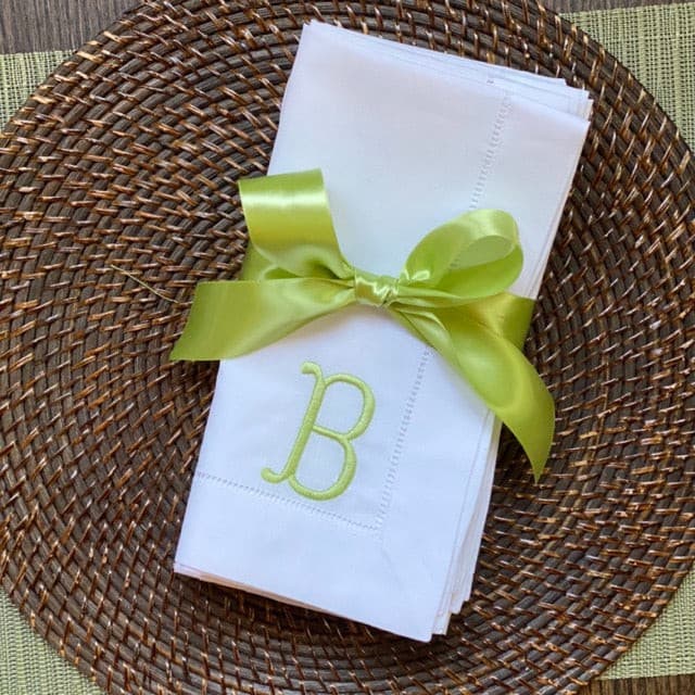 CeCe's Home & Gifts Barrett Monogrammed Linen Dinner Napkin | CeCe's Home & Gifts