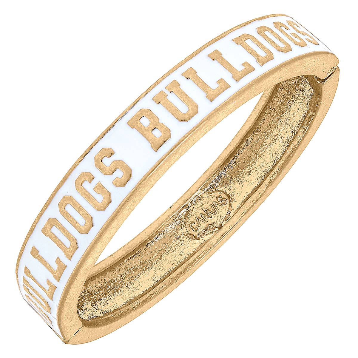 Canvas Style Bulldogs Enamel Hinge Bangle | CeCe's Home & Gifts