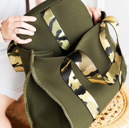 Viv & Lou Camo Neoprene Cosmetic Bag | CeCe's Home & Gifts