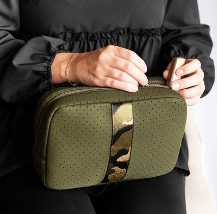 Viv & Lou Camo Neoprene Cosmetic Bag | CeCe's Home & Gifts