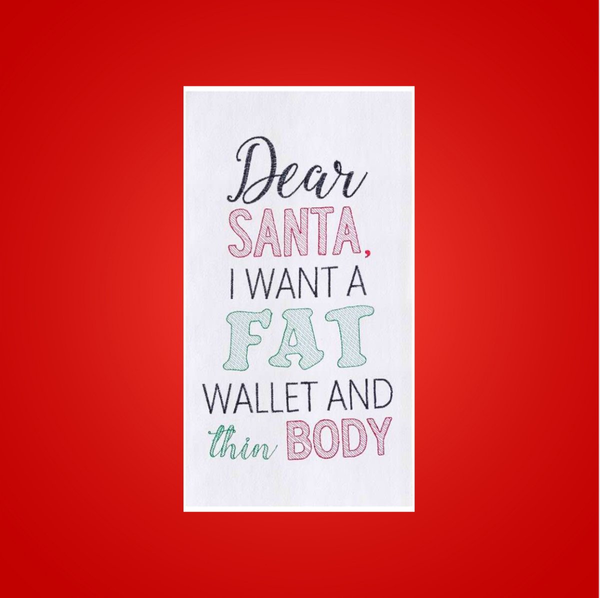 C&F HOME C&F "Fat Wallet" Christmas Hand Towel | CeCe's Home & Gifts