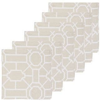 C&F HOME C&F Home Trellis Sandstone Napkins - Set of 4 | CeCe's Home & Gifts