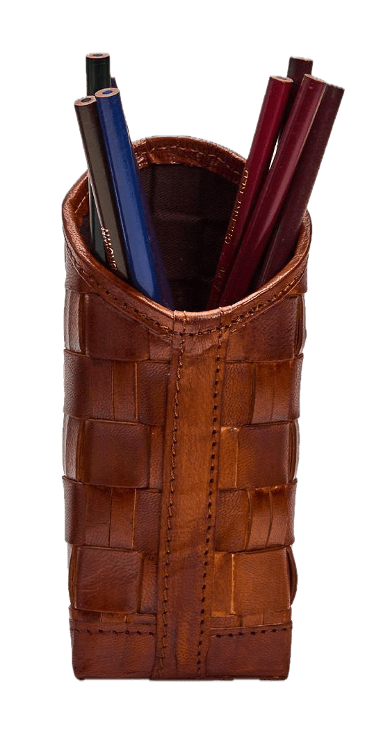 Two's Company Chestnut Woven Leather Eyeglass Holder - 2 Styles | CeCe's Home & Gifts