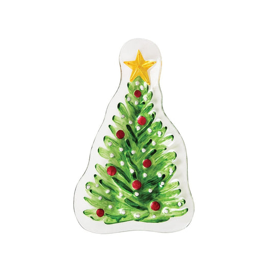 C&F HOME Christmas Tree Slump Glass Cookie Plate | CeCe's Home & Gifts