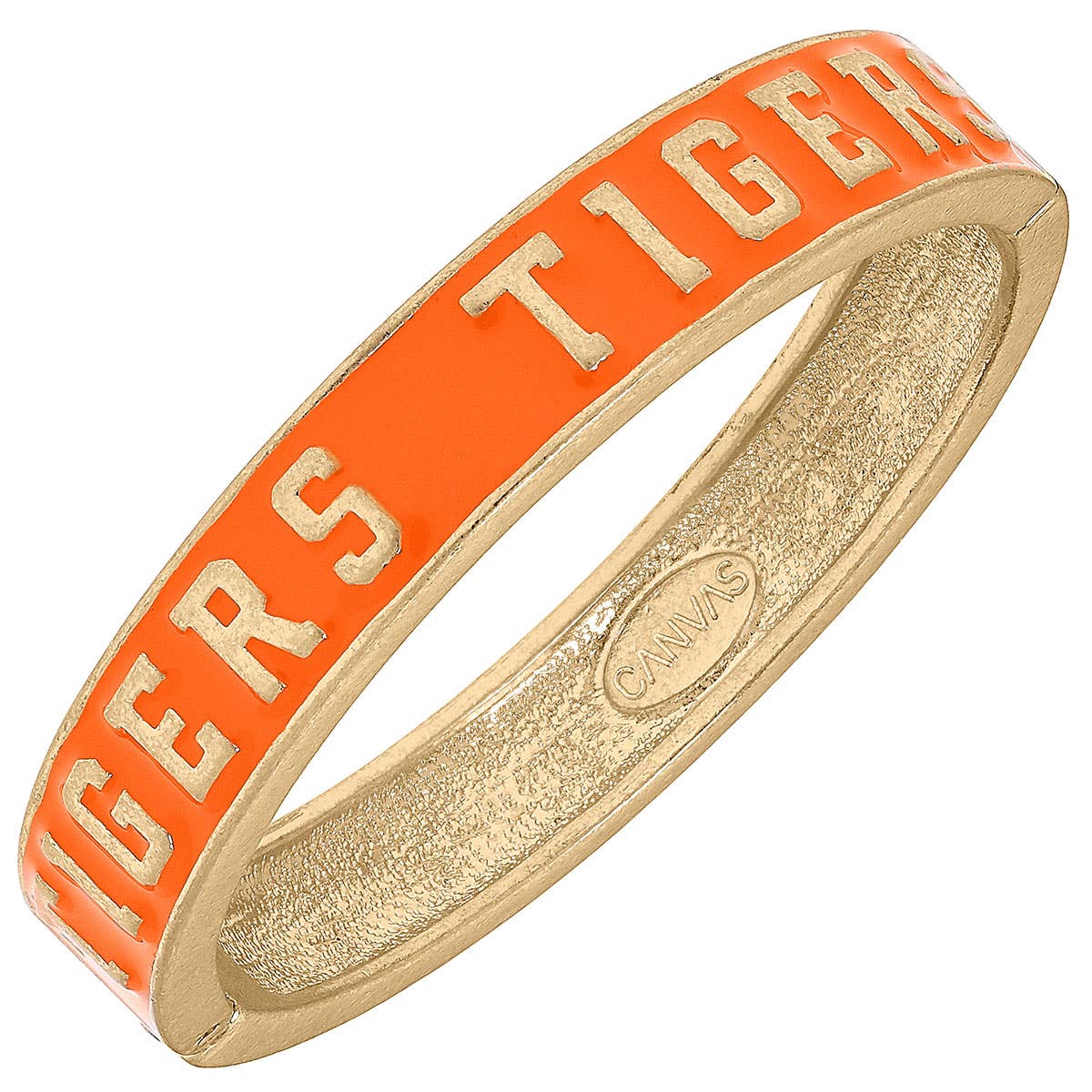 Canvas Style Clemson Tigers Enamel Hinge Bangle | CeCe's Home & Gifts
