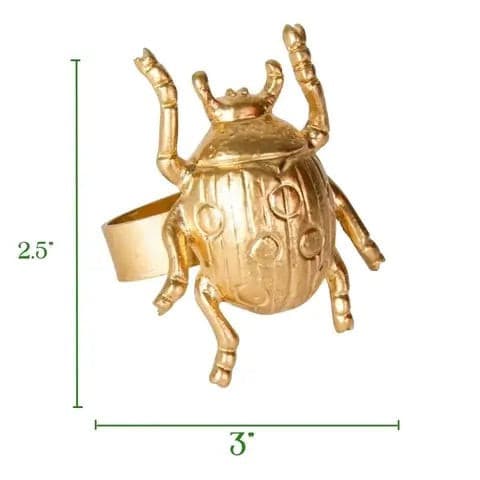 Jaye's Studio Color Block Arabella Beetle Napkin Rings | Set of 4 | CeCe's Home & Gifts