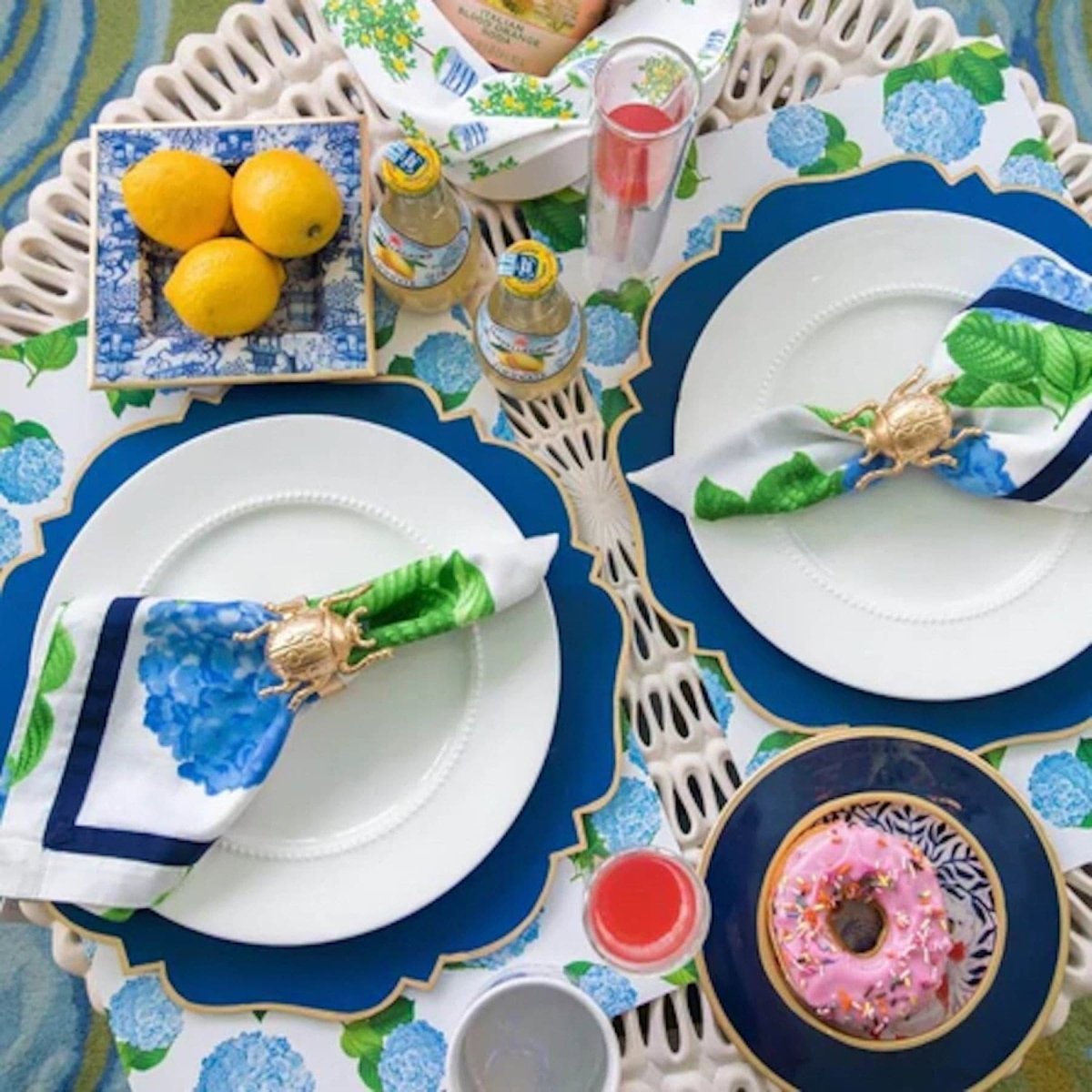 Jaye's Studio Color Block Arabella Beetle Napkin Rings | Set of 4 | CeCe's Home & Gifts
