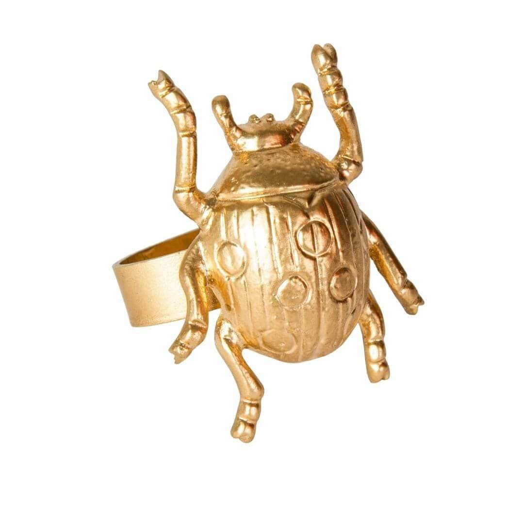 Jaye's Studio Color Block Arabella Beetle Napkin Rings | Set of 4 | CeCe's Home & Gifts