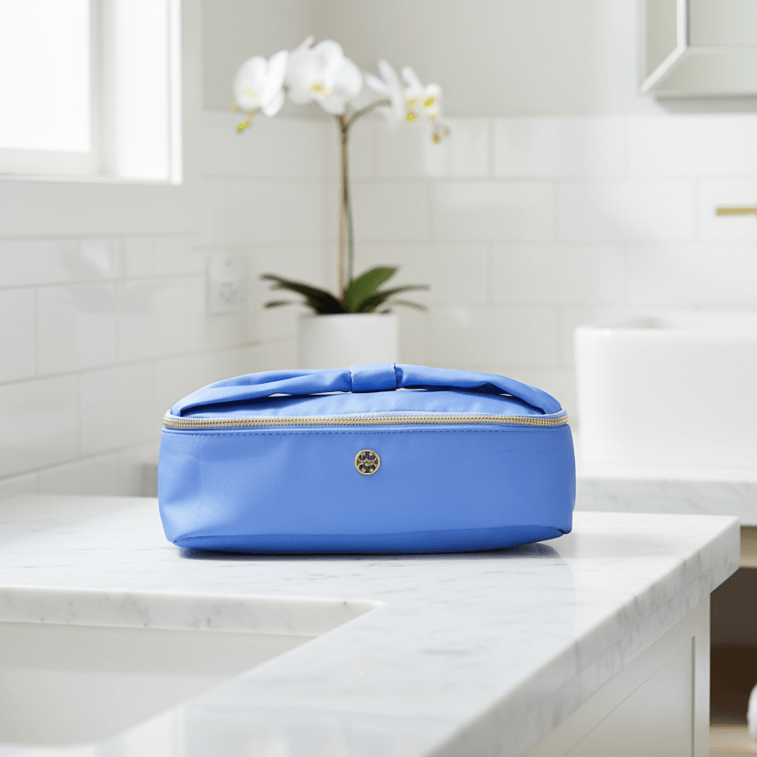Mary Square Cornflower "Kiss & Makeup" Mini Bag | CeCe's Home & Gifts