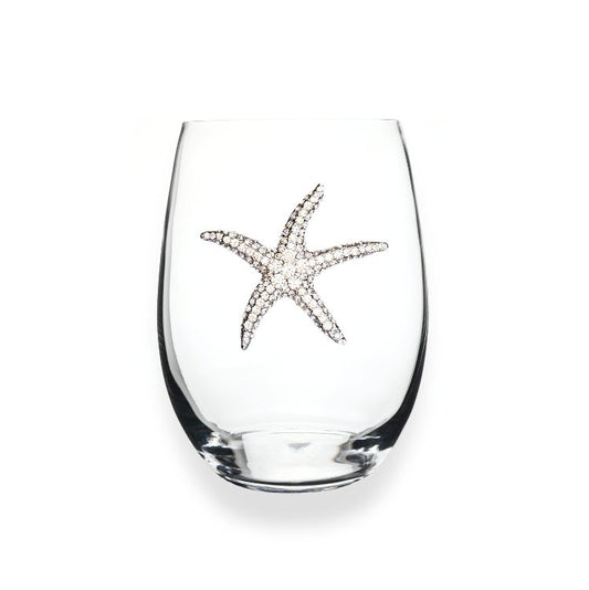 The Queens' Jewels Crystal Starfish Jeweled Stemless Glassware | CeCe's Home & Gifts