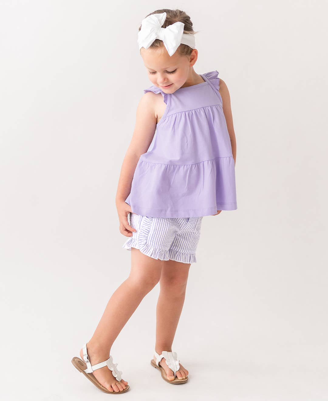 Girls White Big Bow Headband