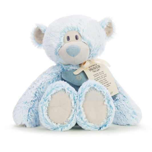 Demdaco DEMDACO Blue Pocket Prayer Bear 16" | CeCe's Home & Gifts