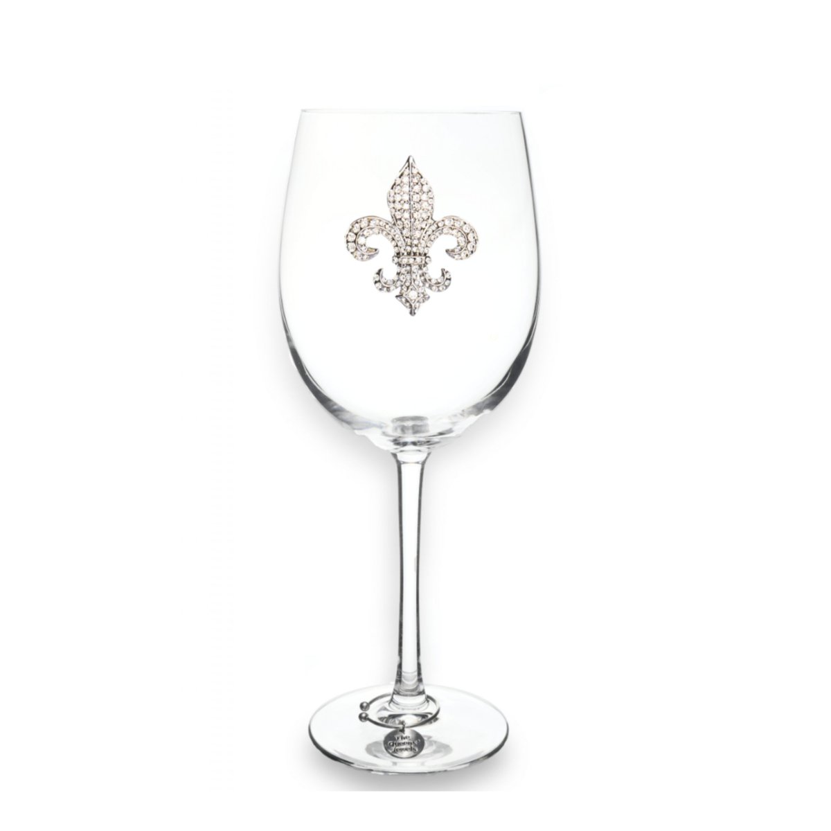 The Queens' Jewels Diamond Fleur de Lis Stemmed Glassware | CeCe's Home & Gifts
