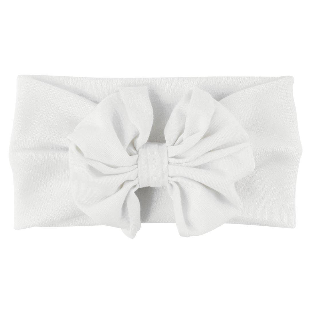 Girls White Big Bow Headband