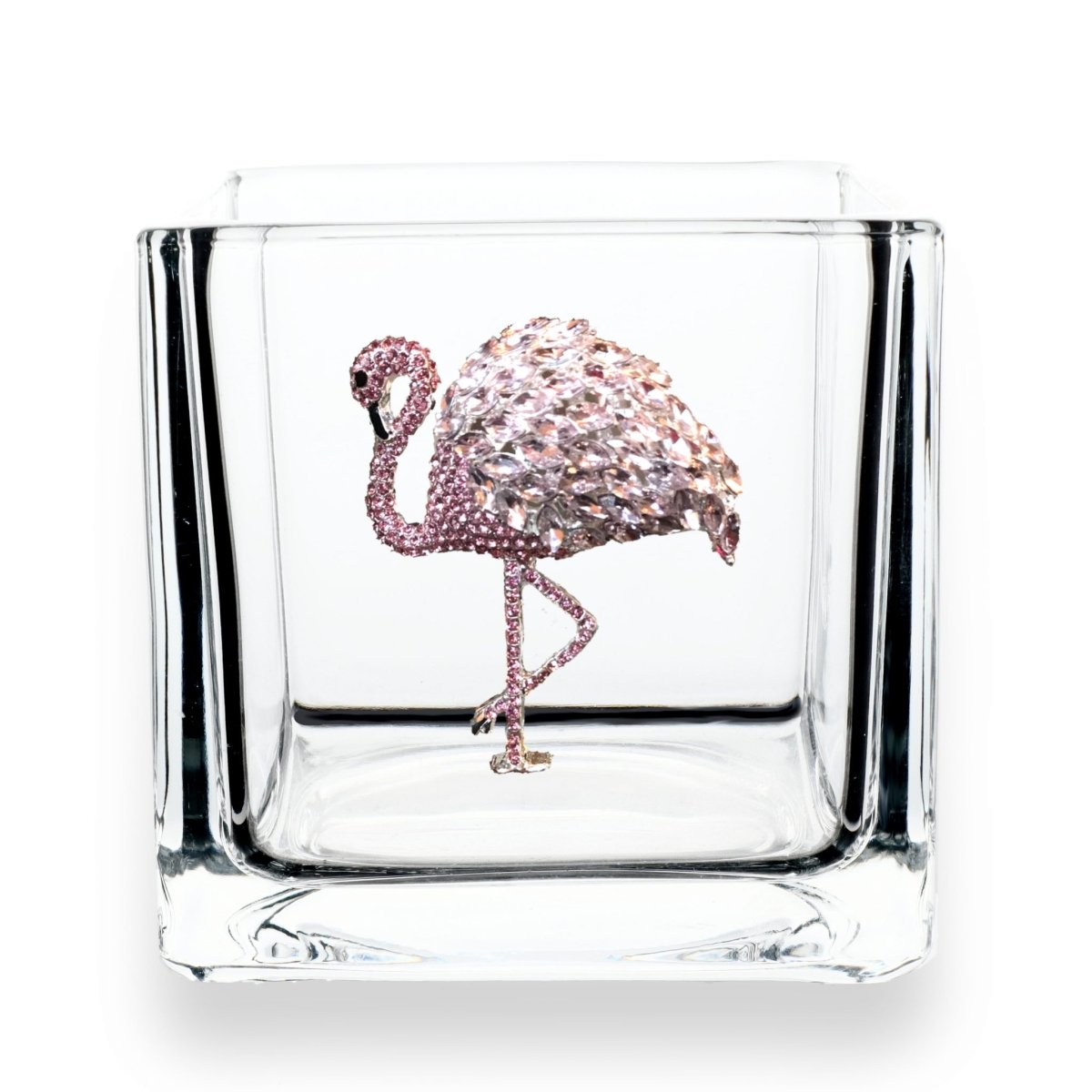 The Queens' Jewels Flamingo Jeweled Decorative Glass Bowl | CeCe's Home & Gifts