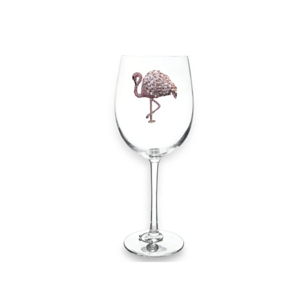 The Queens' Jewels Flamingo Jeweled Stemmed Glassware | CeCe's Home & Gifts
