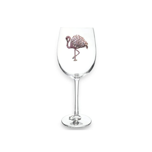 The Queens' Jewels Flamingo Jeweled Stemmed Glassware | CeCe's Home & Gifts