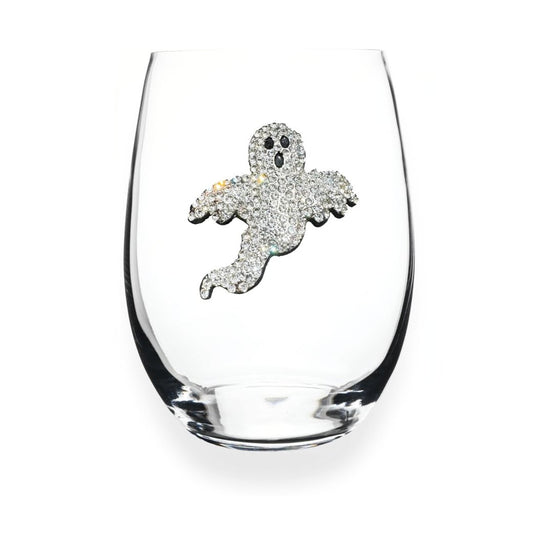 The Queens' Jewels Ghost Jeweled Stemless Wine Glass | CeCe's Home & Gifts
