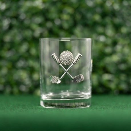 The Queens' Jewels Golf Clubs Jeweled Double Old - Fashioned Glass | CeCe's Home & Gifts