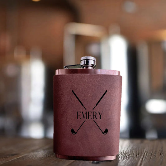 Jimmy Rockit Handcrafted Leather Wrapped Flasks | CeCe's Home & Gifts