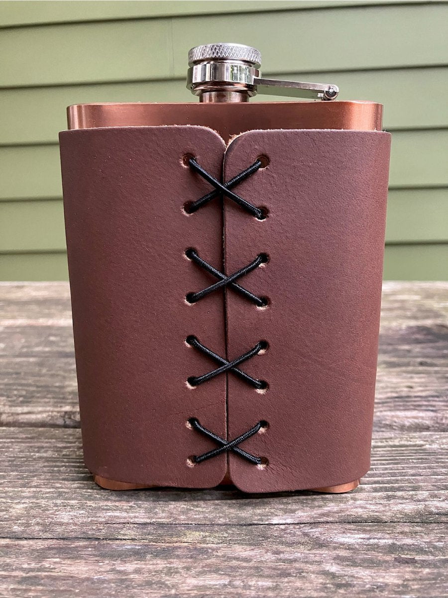 Jimmy Rockit Handcrafted Leather Wrapped Flasks | CeCe's Home & Gifts