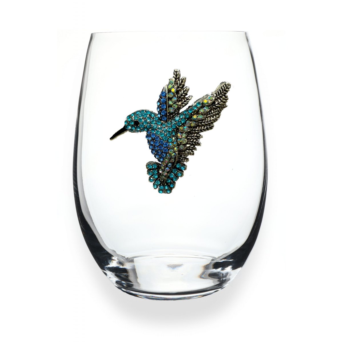 The Queens' Jewels Hummingbird Jeweled Stemless Glassware | CeCe's Home & Gifts