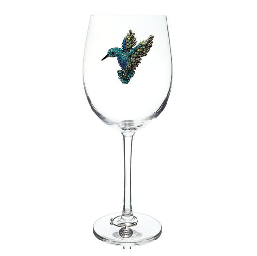 The Queens' Jewels Hummingbird Jeweled Stemmed Glassware | CeCe's Home & Gifts