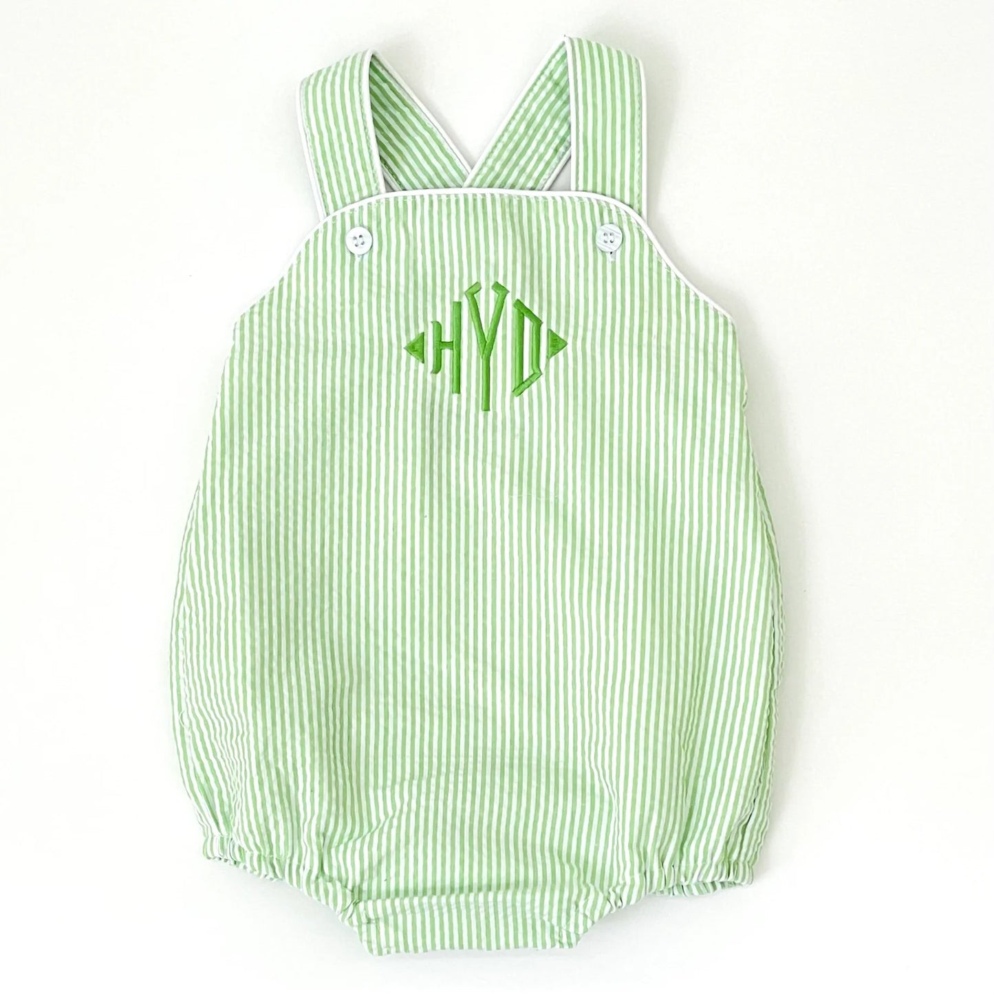 Monogrammed Seersucker Bubble